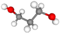 Spacefill model of 1,3-propanediol