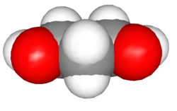 Ball and stick model of 1,3-propanediol