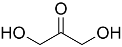 Skeletal formula of dihydroxyacetone