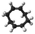 Ball and stick model of 1,5-cyclooctadiene