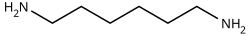 Skeletal formula of hexamethylenediamine