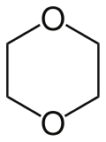 Chemical structure of dioxane