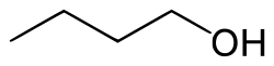 Skeletal formula of n-butanol