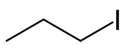 Skeletal formula of n-propyl iodide