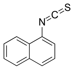 Skeletal formula of 1-naphthyl isothiocyanate