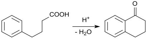 Cyclisierung von 4-Phenylbuttersäure zu 1-Tetralon