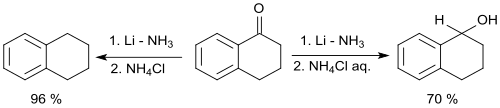 Reaktionen von 1-Tetralon mit Li in Ammoniak