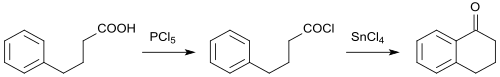 Synthese von 1-Tetralon über 4-Phenylbuttersäurechlorid