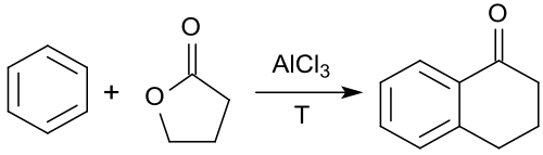 Synthesis of 1-tetralone using butyrolactone.