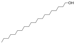 Skeletal formula of arachidyl alcohol