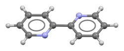 Ball-and-stick model of the 2,2′-bipyridine molecule