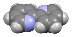 Space-filling model of the 2,2′-bipyridine molecule