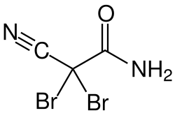 Skeletal formula of DBNPA