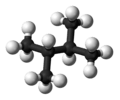 Ball and stick model of 2,3-dimethylbutane