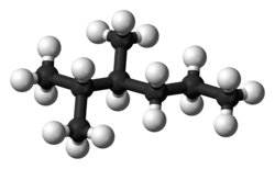Ball and stick model of 2,3-dimethylhexane