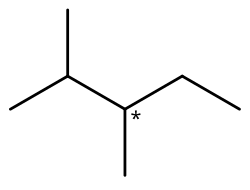 Skeletal formula of 2,3-dimethylpentane