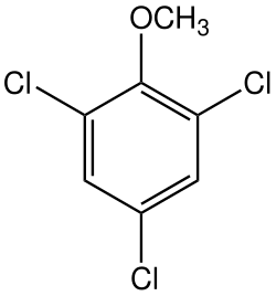 Chemical structure of 2,4,6-trichloroanisole