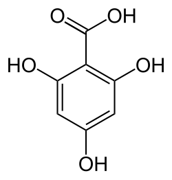 Chemical structure of phloroglucinol carboxylic acid