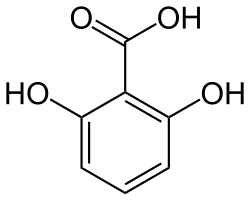 Chemical structure of 2,6-dihydroxybenzoic acid