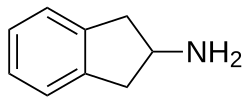 Structural formula of 2-aminoindane