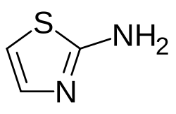 Skeletal formula of aminothiazole