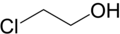 Skeletal formula of 2-chloroethanol
