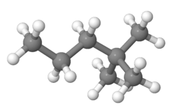 Ball-and-Stick model of 2,2-Dimethylpentane