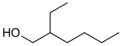 Skeletal formula of 2-ethylhexanol