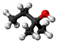 Ball-and-stick model of 2-methyl-2-butanol