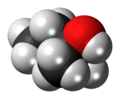 Space-filling model of the 2-methyl-2-butanol