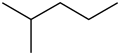 Skeletal formula of 2-methylpentane