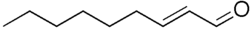 Skeletal formula of 2-nonenal