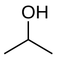 Skeletal formula of isopropyl alcohol