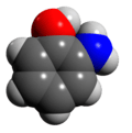 Space filling model of 2-aminophenol