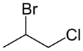 Skeletal formula of 2-bromo-1-chloropropane