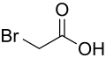 Skeletal formula of bromoacetic acid