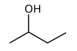 Skeletal formula of 2-butanol
