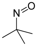 Skeletal formula of 2-methyl-2-nitrosopropane
