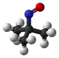 Ball and stick model of 2-methyl-2-nitrosopropane