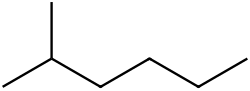 Skeletal formula of 2-methylhexane
