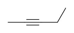 Skeletal formula of 2-pentyne