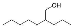 Skeletal formula of propylheptyl alcohol