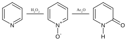 2-Pyridone synthesis from pyridine-N-oxide