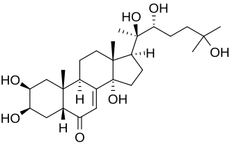 Skeletal formula of 20-hydroxyecdysone