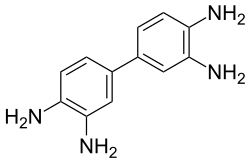 Skeletal formula of 3,3′-diaminobenzidine