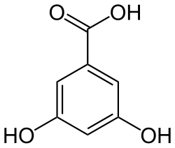 Chemical structure of 3,5-dihydroxybenzoic acid