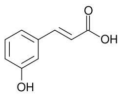 Skeletal formula of m-coumaric acid