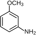 Skeletal formula of m-anisidine