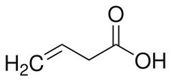 Skeletal formula of иut-3-enoic acid