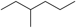 Skeletal formula of 3-methylhexane